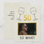 Grappig 50 Dus Wat Aangepaste Foto Verjaardag Feestdagenkaart (Voorkant / Achterkant)