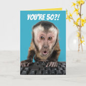 Grappig 50?! Ik eis een hertelling verjaardagsaap  Kaart (Gele Bloem)