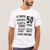 Grappig 50 jaar oud 50e verjaardag idee voor manne t-shirt (Voorkant)