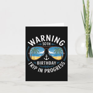 Grappig 50 jaar oude waarschuwing 50ste verjaardag kaart