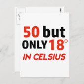 grappig 50-jarig ontwerp briefkaart (Voorkant / Achterkant)