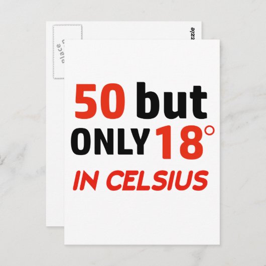 grappig 50-jarig ontwerp briefkaart (Voorkant / Achterkant)