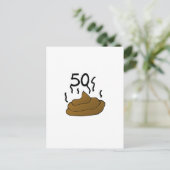 Grappig, "50 Stinks" 50ste verjaardag ontwerp Briefkaart (Staand voorkant)