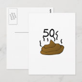 Grappig, "50 Stinks" 50ste verjaardag ontwerp Briefkaart (Voorkant / Achterkant)