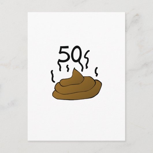Grappig, "50 Stinks" 50ste verjaardag ontwerp Briefkaart (Voorkant)