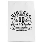 Grappig 50 verjaardagsfeestje medium cadeauzakje (Voorkant)