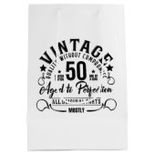 Grappig 50 verjaardagsfeestje medium cadeauzakje (Achterkant)