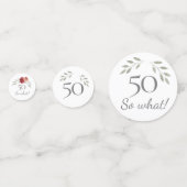 Grappig 50, wat Waterverf Roos 50e verjaardag Confetti (Achterkanten)