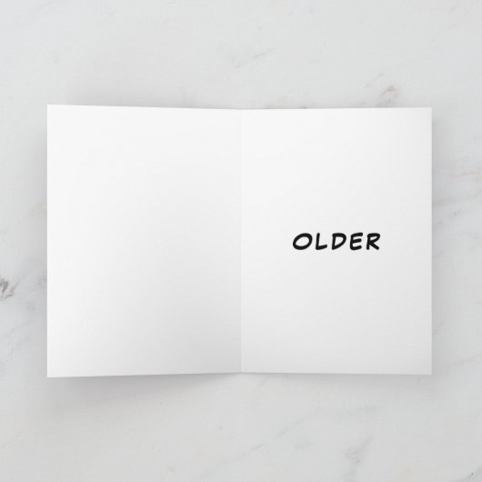 Grappig 50e of elke leeftijd over de heuvel verjaa kaart (Binnen)