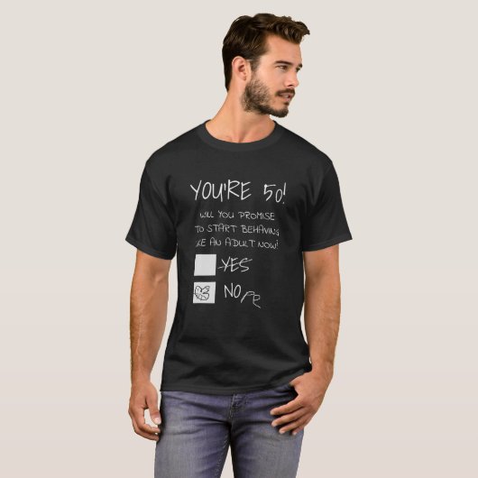 Grappig 50e verjaardag Gag Gift Idea 50 jaar oude  T-shirt (Voorkant volledig)