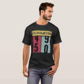 Grappig 50e verjaardag Oldometer 50 jaar oud ontwe T-shirt (Voorkant volledig)