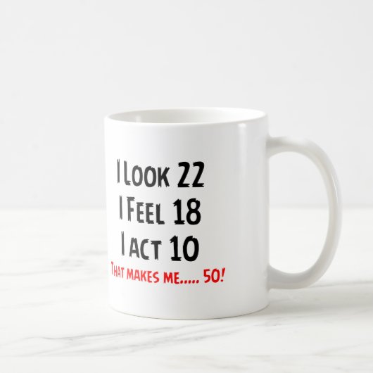 Grappig 50ste uniek ontwerp koffiemok (Rechts)