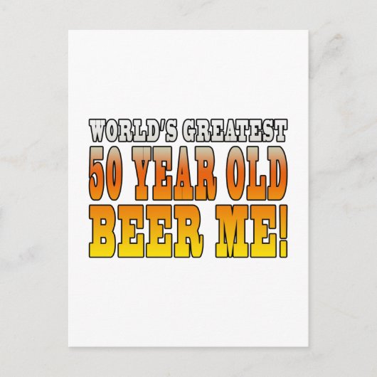 Grappig 50ste verjaardag : De wereld van de groots Briefkaart (Voorkant)