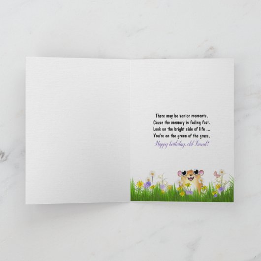 Grappig 50ste verjaardag gedicht kaart (Binnen)