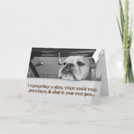 Grappig 50ste Verjaardag Wenskaart - Skid in Poo Kaart