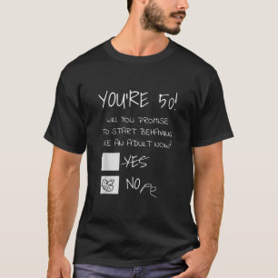 Grappig 50th Birthday Gag Gift Idea 50 jaar oude J T-shirt
