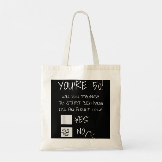 Grappig 50th Birthday Gag Gift Idea 50 jaar oude J Tote Bag (Achterkant)