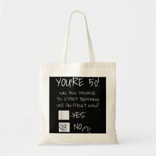 Grappig 50th Birthday Gag Gift Idea 50 jaar oude J Tote Bag
