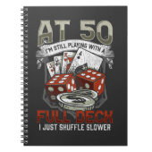 Grappig 50th Birthday Poker Player Kaarten Gamblin Notitieboek (Voorkant)
