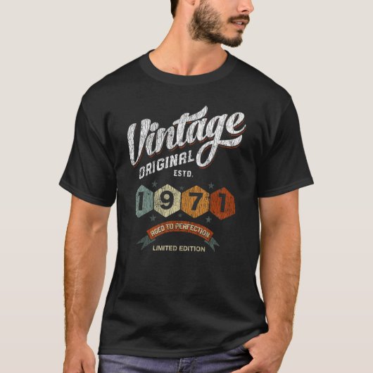 Grappig 54 jaar oud 1971  54ste verjaardagscadeau t-shirt (Voorkant)