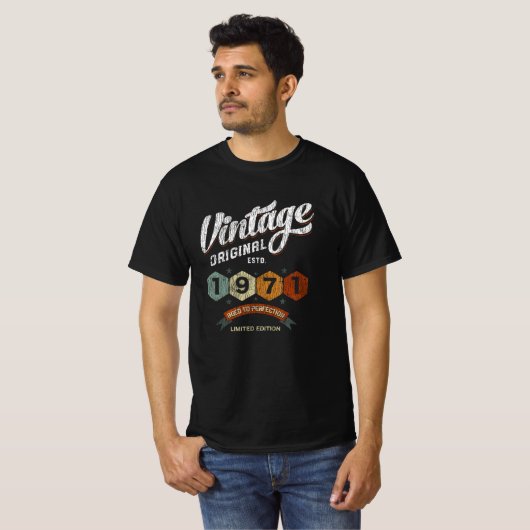 Grappig 54 jaar oud 1971  54ste verjaardagscadeau t-shirt (Voorkant volledig)