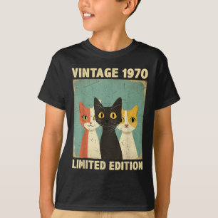 Grappig 55 jaar oud cadeau 1970 Cat Lover 55t T-shirt