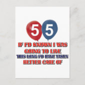 Grappig 55 jarige verjaardag briefkaart (Voorkant)