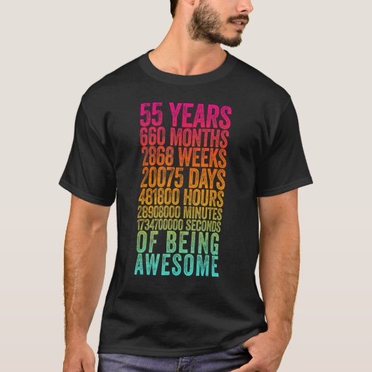 Grappig 55e Verjaardag Shirt Oude Meter Grappig 55 (Voorkant)