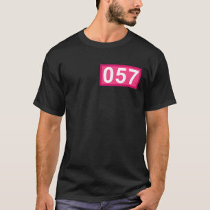 Grappig 57-jarig oud cadeaunummer 057 patch 57th B T-shirt