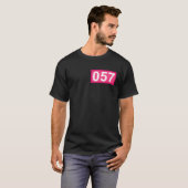 Grappig 57-jarig oud cadeaunummer 057 patch 57th B T-shirt (Voorkant volledig)
