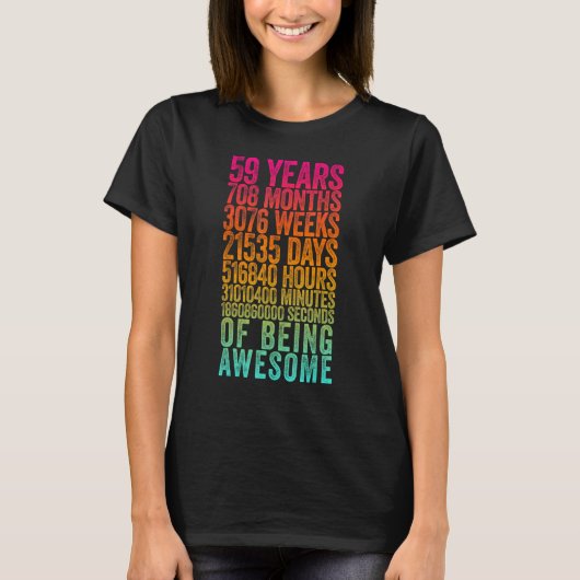 Grappig 59e Verjaardag Shirt Oude Meter Grappig 59 (Voorkant)