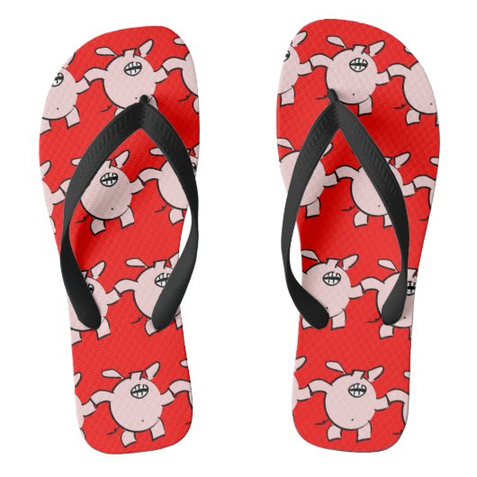 Grappig 5 Cartoon Varken Kies Kleur Mannen Slipper (Voetbed)
