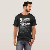 Grappig 5 Dingen Oma Memom Cadeau Idee T Shirt (Voorkant volledig)
