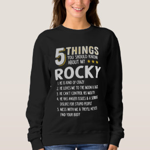 Grappig 5 Dingen Opa Rocky Graphic Crazy Gift ID Trui