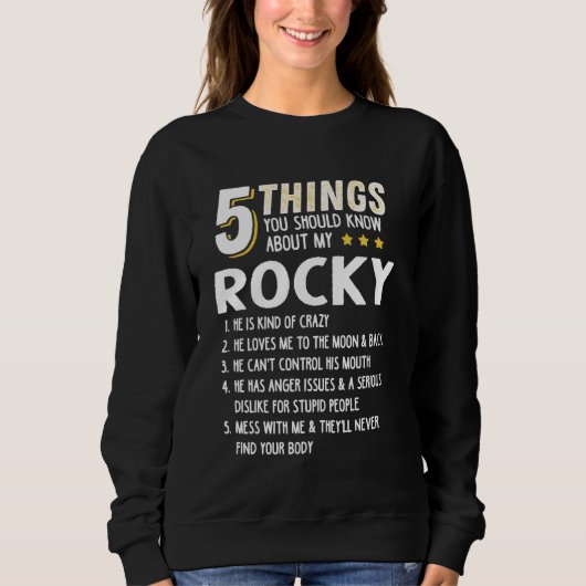 Grappig 5 Dingen Opa Rocky Graphic Crazy Gift ID Trui (Voorkant)