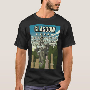Grappig 5-sterren Glasgow Scotland Review Travel P T-shirt
