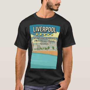 Grappig 5 sterren Liverpool River Skyline UK Trave T-shirt