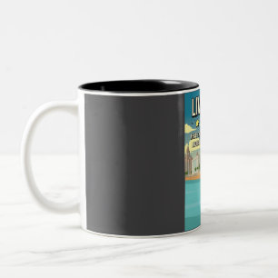 Grappig 5 sterren Liverpool River Skyline UK Trave Tweekleurige Koffiemok