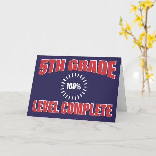 Grappig 5e klas niveau complete school Afstuderen Kaart (Gele Bloem)