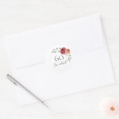 Grappig 60 Dus wat Waterverf 60th Birthday Floral Ronde Sticker (Envelop)