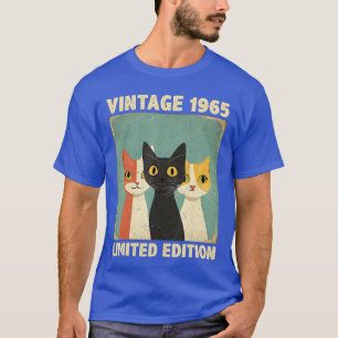 Grappig 60 Jaar Oud Cadeau Vintage 1965 Kattenlief T-shirt
