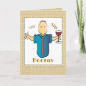 Grappig 60e Cartoon Wijn Toast Sweet Birthday Kaart (Voorkant)