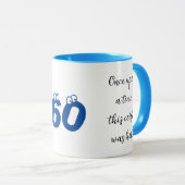 Grappig 60e verjaardagscadeau, ik was heet, mok (Voorkant rechts)