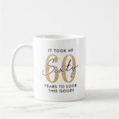 Grappig 60e verjaardagscadeau koffiemok (Links)