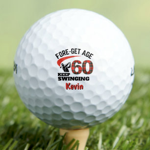 Grappig 60e verjaardagscadeau voor collega - Rood  Golfballen