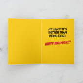Grappig 60ste verjaardag beter dan dood zijn kaart (Binnen)