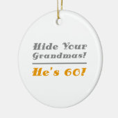Grappig 60th Birthday cadeau voor hem Keramisch Ornament (Links)