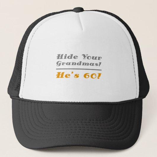 Grappig 60th Birthday cadeau voor hem Trucker Pet (Voorkant)