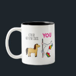 Grappig 60th Birthday Gift for Women Mam Friend Tweekleurige Koffiemok<br><div class="desc">Dit is een geweldig en heel grappig cadeau dat veel vreugde zal brengen voor de ontvanger.</div>
