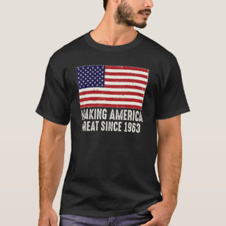 Grappig 60th Birthday US Vlag maakt Amerika groot  T-shirt